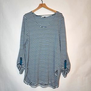 Anthropologie Akemi + Kin | Stripped Tunic Top Sz Large